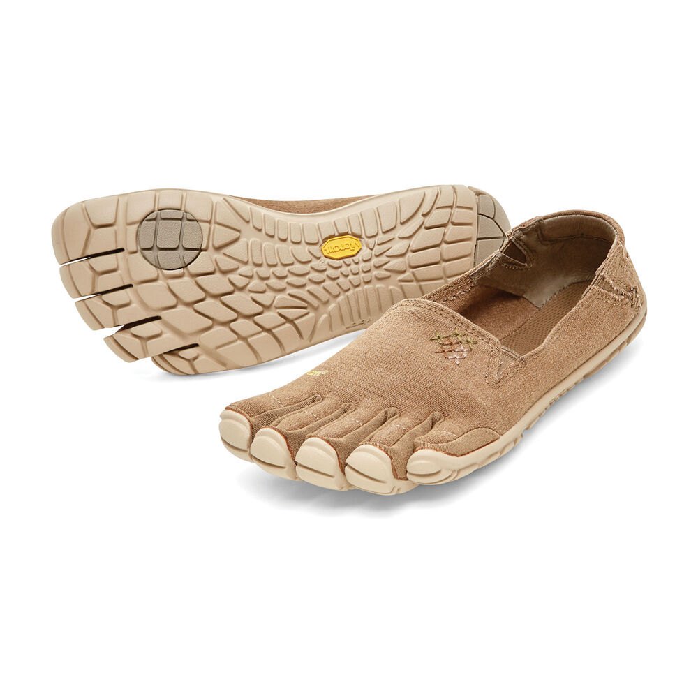 Zapatos Descalzos Mujer Kaki - FiveFingers Cvt-Hemp - ZDTVHS-306